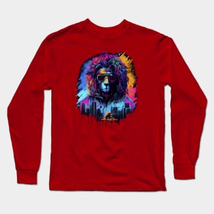 Lion colorful painting Long Sleeve T-Shirt